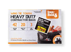 Iron Hold 42 gal. Contractor Bags Twist Ties 20 pk