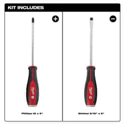 Milwaukee 2 pc Phillips/Slotted Multi-Blade Precision Screwdriver Set 11.5 in.