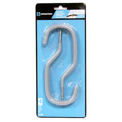 Crawford Gray Steel Vinyl Coated Medium Duty Storage Hook 20 lb. 4 pk Medium 6.09 in. L