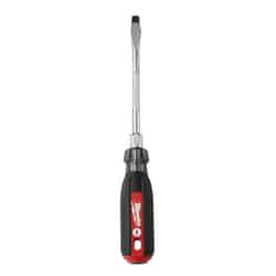 Milwaukee 6 in. Slotted Screwdriver Chrome-Plated Steel Red 1 pc. 5/16 in. Cushion Grip