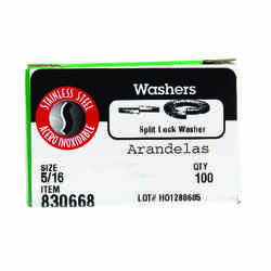 HILLMAN 5/16 in. Dia. Stainless Steel Split Lock Washer 100 each