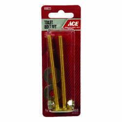 Ace Toilet Bolt Set 1/4 in. H x 3-1/2 in. L Brass