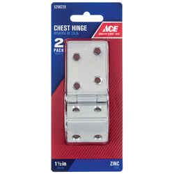 Ace 2.75 in. W x 1-1/2 in. L Chrome Steel Chest Hinge 2 pk