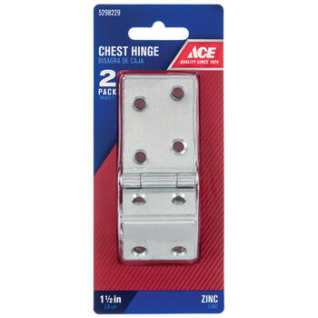 Ace 2.75 in. W x 1-1/2 in. L Chrome Steel Chest Hinge 2 pk