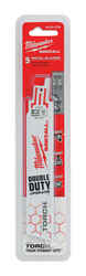 Milwaukee THE TORCH 1 in. W x 6 in. L Bi-Metal Reciprocating Saw Blade 18 TPI 5 pk Double Duty U