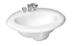 Cato Oval 17.3 in. Lavatory Sink White