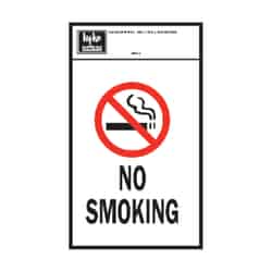 Hy-Ko English No Smoking 7 in. W x 10 in. H Sign Vinyl