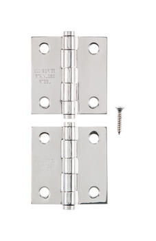 Ace 1.1 in. W x 2 in. L Stainless Steel Steel Narrow Hinge 2 pk