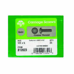 HILLMAN 1/2 Dia. x 5 in. L Hot Dipped Galvanized Steel Carriage Bolt 25 pk
