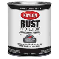 Krylon Rust Protector Indoor and Outdoor Semi-Gloss Black Oil-Based Enamel Protective Paint 32 oz