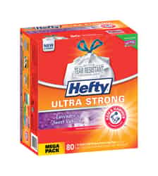 Hefty Ultra Strong 13 gal. Tall Kitchen Bags Drawstring 80 count Lavender Vanilla Scent
