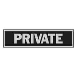 Hy-Ko English Private 2 in. H x 8 in. W Aluminum Sign