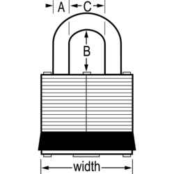 Master Lock 1-5/16 in. H X 1-9/16 in. W Laminated Steel Double Locking Padlock 2 pk Keyed Alike