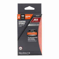 Ace Premium 5 in. L X 3 in. W X 1 in. T 180 Grit Medium Block Sanding Sponge