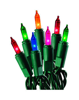 Celebrations Staylit Incandescent Mini Commercial Light Set Multicolored 99 ft. 300 lights