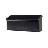 Gibraltar Townhouse Wall-Mounted Black Mailbox 15-1/8 in. L x 4-3/8 in. W x 15-1/8 in. L x 6-1/