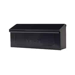 Gibraltar Townhouse Wall-Mounted Black Mailbox 15-1/8 in. L x 4-3/8 in. W x 15-1/8 in. L x 6-1/