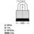 Master Lock 1-1/2 in. H X 2 in. W Laminated Steel 4-Pin Cylinder Padlock 1 pk