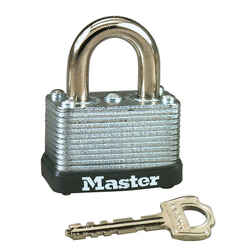 Master Lock 1-1/2 in. W Laminated Steel Warded Locking Padlock 1 pk