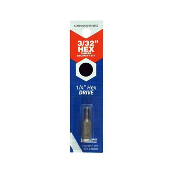 Best Way Tools 3/32 in. x 1 in. L Screwdriver Bit 1/4 in. 1 pc. Hex Security Hex Bit