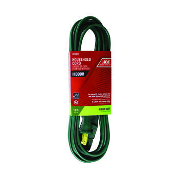 Ace Indoor 15 ft. L Green Extension Cord 16/2 SPT-2