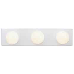 Westinghouse 3 White Wall Mount Bathroom Bar Fixture