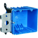 Carlon 3-5/8 in. Rectangle 2 gang Outlet Box Blue PVC 2 Gang