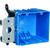 Carlon 3-5/8 in. Rectangle 2 gang Outlet Box Blue PVC 2 Gang