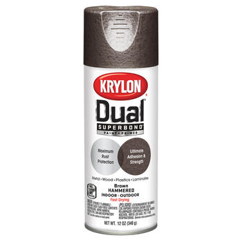 Krylon Dual Hammered Brown Paint + Primer Spray Paint 12 oz