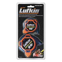 Lufkin 25 ft. L x 1 in. W Tape Measure Set 2 pk Orange
