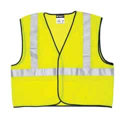 Safety Works Reflective Polyester Safety Vest Fluorescent Green 1 pk XL