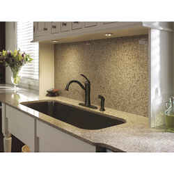 Moen Braemore Braemore One Handle Mediterranean Bronze Kitchen Faucet Side Sprayer Included