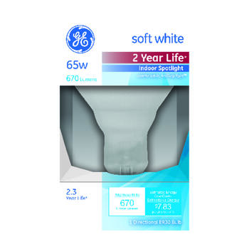 GE Lighting 65 watts BR30 Incandescent Bulb 670 lumens Spotlight Soft White 1 pk