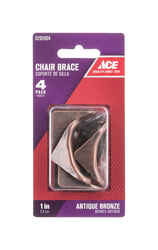 Ace 1 in. H x 2.75 in. W x 1 in. D Zinc Inside Chair Brace