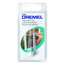 Dremel 1/4 in x 1.5 in. L x 1/8 in. Dia. Steel High Speed Cutter 1 pk