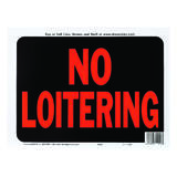 Hy-Ko English 12 in. W x 9 in. H Sign No Loitering Plastic