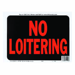 Hy-Ko English 12 in. W x 9 in. H Sign No Loitering Plastic