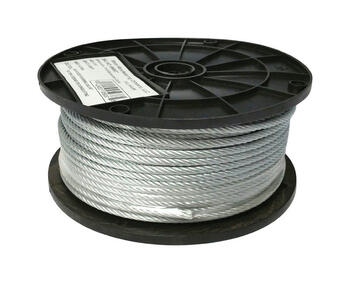 Baron Galvanized Galvanized Steel 3/16 in. Dia. x 250 ft. L Cable