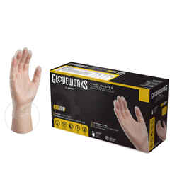 GlovePlus Vinyl Disposable Gloves L Clear 100 pk