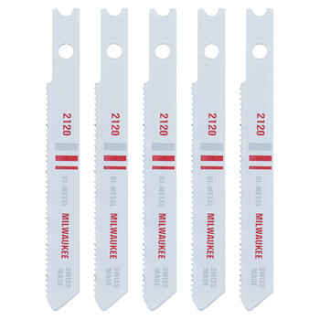 Milwaukee Bi-Metal U-Shank Metal cutting 18 TPI 5 pk 2-3/4 in. Jig Saw Blade