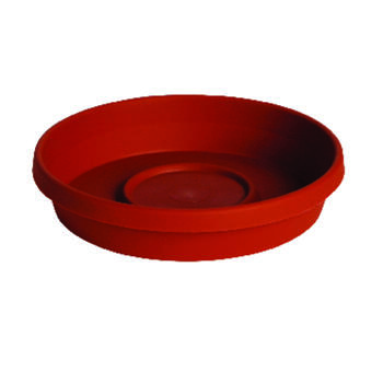Bloem Terratray 2 in. H x 11.2 in. Dia. Terracotta Clay Resin Traditional Tray