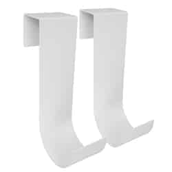 Mide Products Powder Coated 10 in. L White Long Fence Mount Hook Aluminum 2 pk 25 lb.