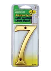Hy-Ko Brass Plated Brass Number Nail-On 7 4 in.