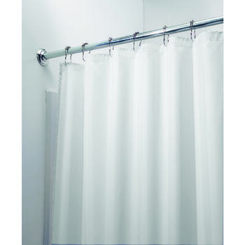 InterDesign 72 in. H x 72 in. W Solid White Shower Curtain Liner