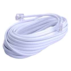 Monster Cable White 50 ft. L Modular Telephone Line Cable