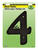 Hy-Ko 6 in. Black Plastic Screw-On Number 4 1 pc.