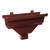 Genova Repla K 2 in. H X 5 in. W X 13 in. L Brown Vinyl K Gutter Drop Outlet