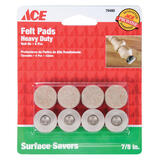 Ace Felt Protective Pads Brown Round 7/8 in. W 8 pk