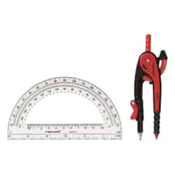 Fiskars 12 in. Compass and Protractor Set Protractor Included