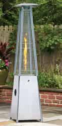 Living Accents Pyramid Propane 20-1/2 in. W x 24-1/2 in. D Stainless Steel Patio Heater